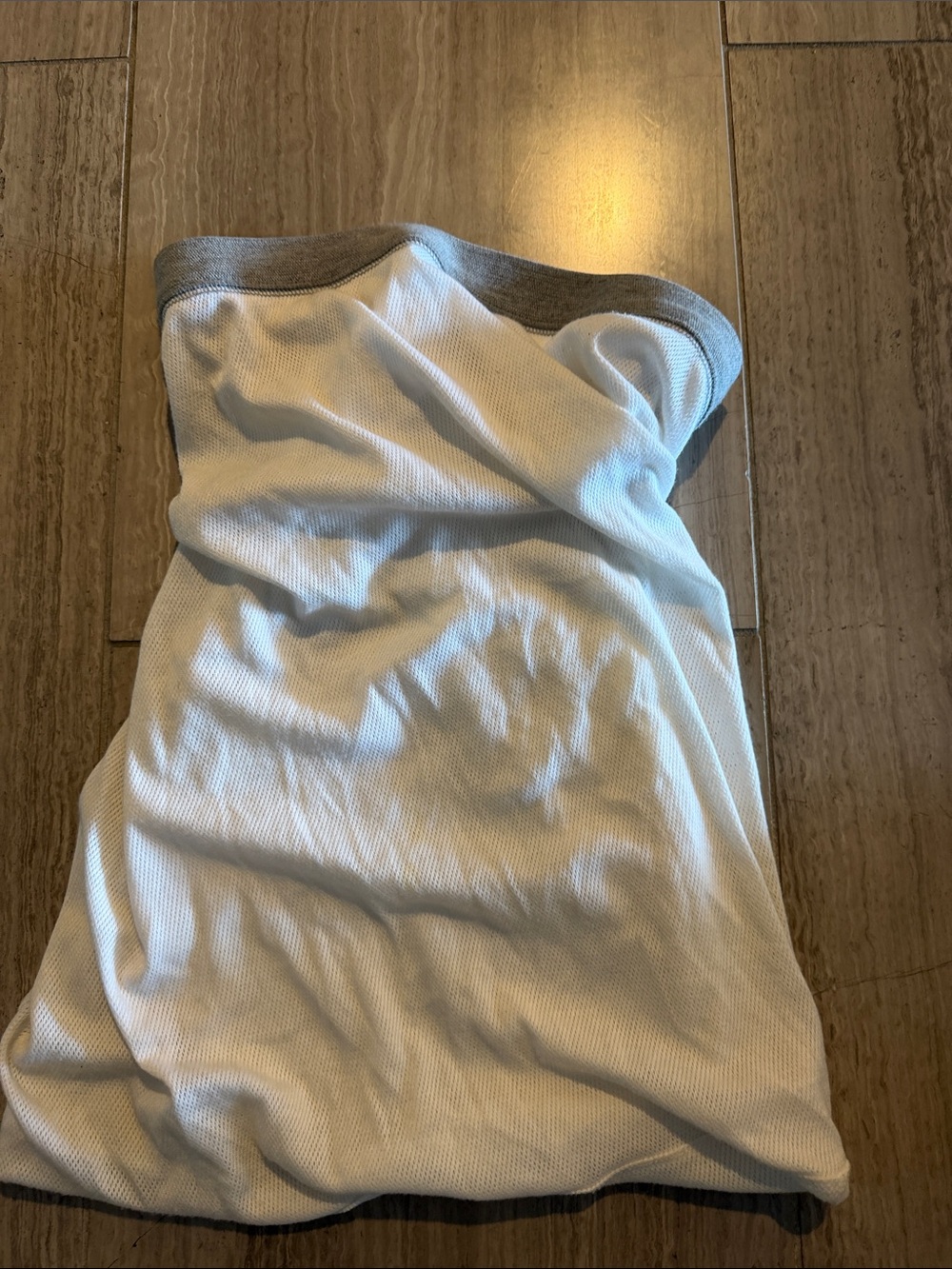 Alexander Wang White Mini Skirt with Gray Banding
